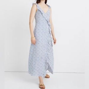 Madewell floral Ruffled Wrap Maxi Dress in Americana Floral